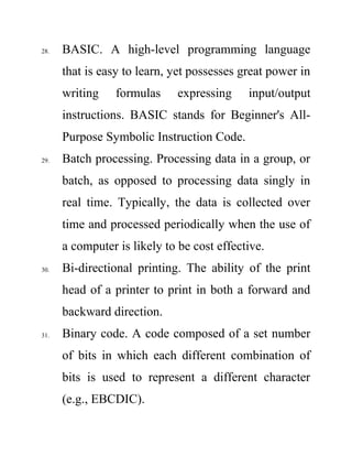 dictionary simple examples | pdf | computer... Mc computer glossary new | DOC