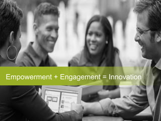 Empowerment + Engagement = Innovation




© 2012 Cisco and/or its affiliates. All rights reserved.   Cisco Confidential   4
 
