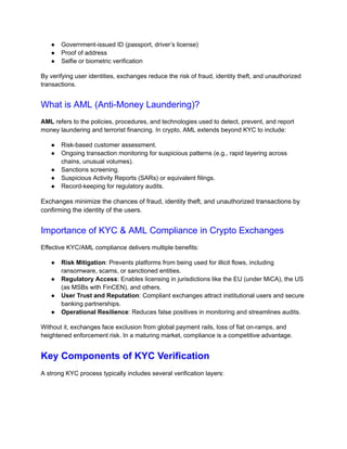Comprehensive Guide to KYC & AML Compliance for Crypto Exchanges | PDF