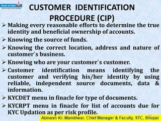 Cip Process Kyc AML & KYC Policy | PDF