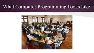 What Computer Programming Looks Like
 