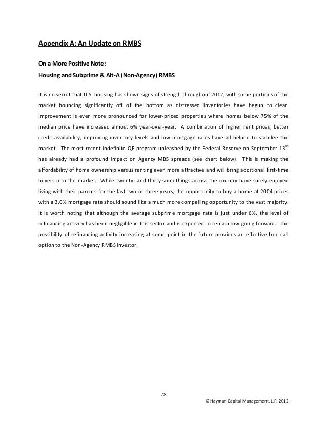 Hayman Capital Investor Letter Hayman Capital Investor Letter