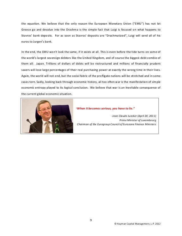 Hayman Capital Management Letter Hayman Capital Management Letter