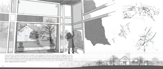 Constructed from reclaimed materials with low impact on the landscape, the classroom and wall pairs are designed to be con-
     structed in phases that will not only allow the units to be built at different times, but also evolve individually. Initially these pairs will
     begin as outdoor classrooms with the wall as educational backdrop eventually turning into full enclosures with multiple uses. This
     will not only accommodate the incremental budget of the nonpro?t, but will make each space unique, engaging the user subtle or
     drastic changes between each classroom.


31                                                                                                                                                    kyle hoff
 
