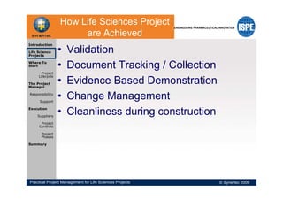 Project Management For Life Sciences Projects | PDF