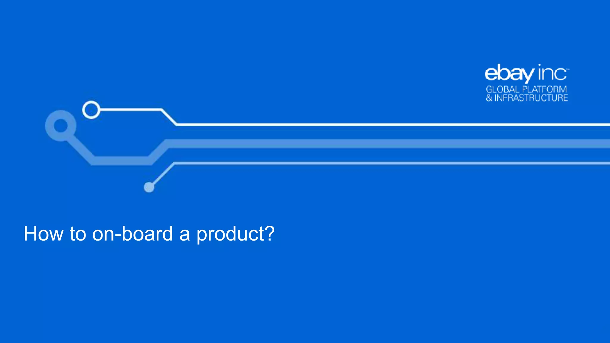 28 
How to on-board a product? 
 