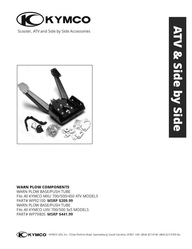 KYMCO Accessories Catalog 4WD 2015