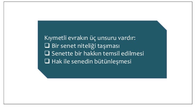 Kıymetli evrak türleri