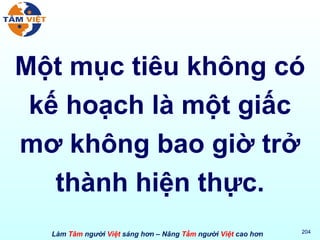 Một mục tiêu không có kế hoạch là một giấc mơ không bao giờ trở thành hiện thực. 