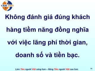 Không đánh giá đúng khách hàng tiềm năng đồng nghĩa với việc lãng phí thời gian, doanh số và tiền bạc. 