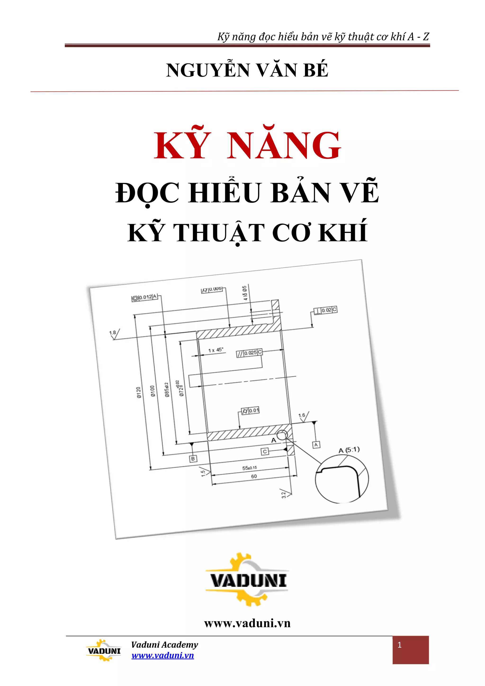 Kỹ năng đọc hiểu bản vẽ cơ khí - VADUNI | PDF