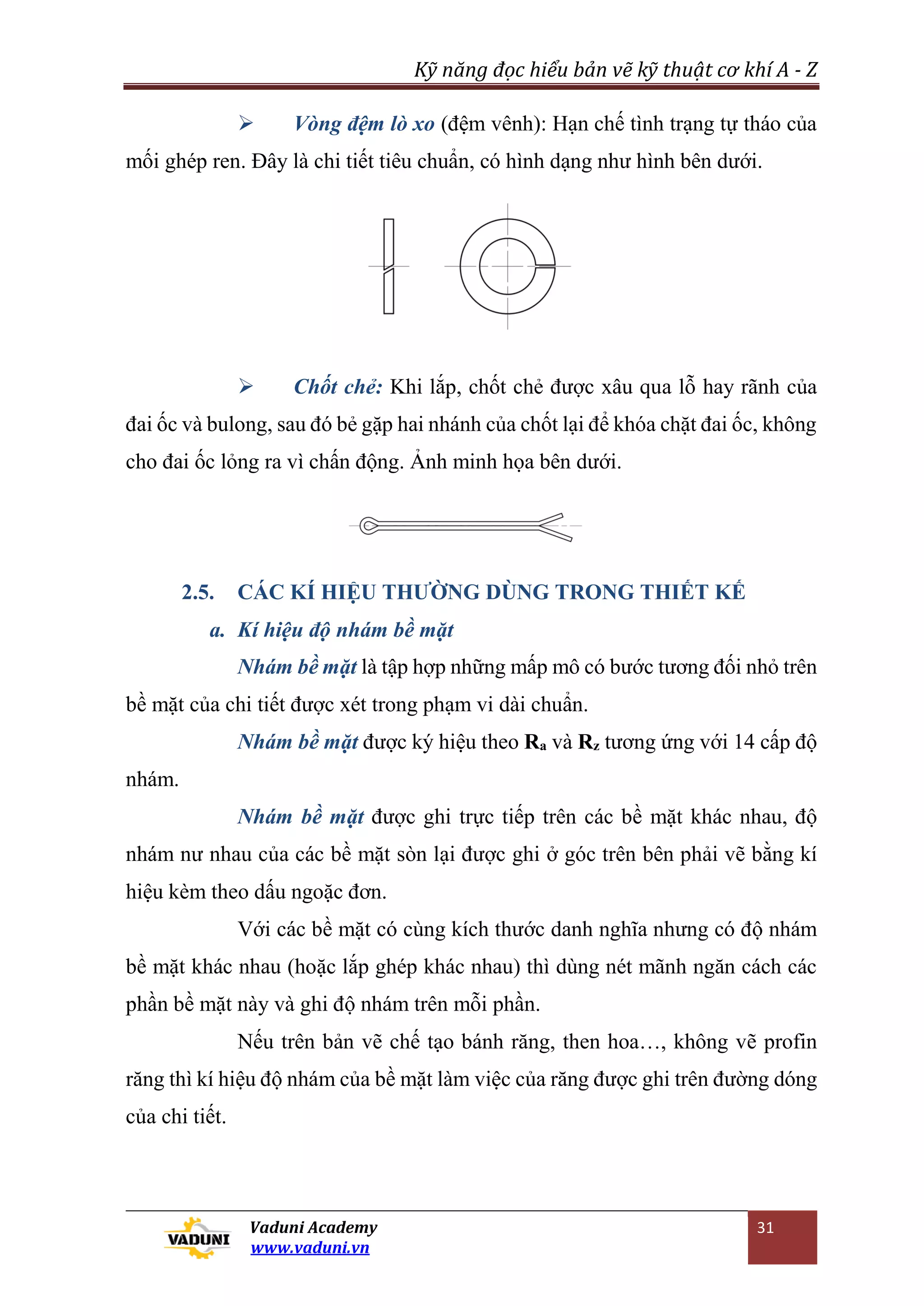 Kỹ năng đọc hiểu bản vẽ cơ khí - VADUNI | PDF