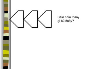 Baïn nhìn thaáy 
gì ôû ñaây? 
 