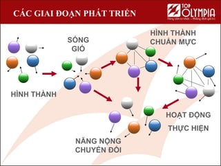 HÌNH THÀNH
SÓNG
GIÓ
NĂNG NỘNG
CHUYỂN ĐỔI
HÌNH THÀNH
CHUẨN MỰC
HOẠT ĐỘNG
THỰC HIỆN
CÁC GIAI ĐOẠN PHÁT TRIỂN
 