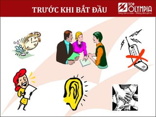 TRƯỚC KHI BẮT ĐẦU
 