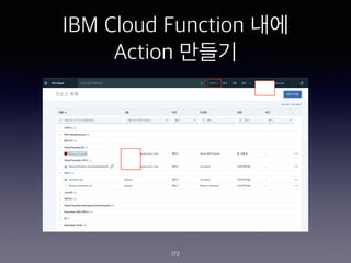 IBM Cloud Function ??
Action ???
172
 