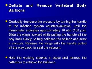 Deflating Body Kyphoplasty mahgoub presentation | PPT