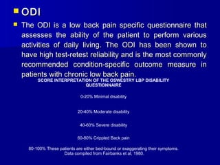 Odi Testing Kyphoplasty mahgoub presentation | PPT