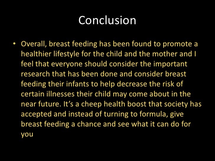 breast feeding assignment conclusion