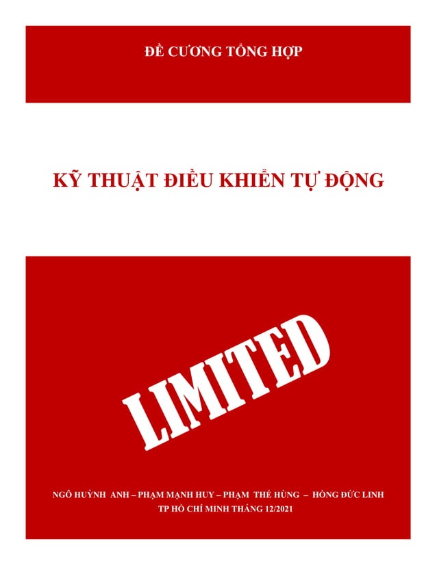 KY THUAT DIEU KHIEN TU DONG, NGO HUYNH ANH – PHAM MANH HUY – PHAM THE ...