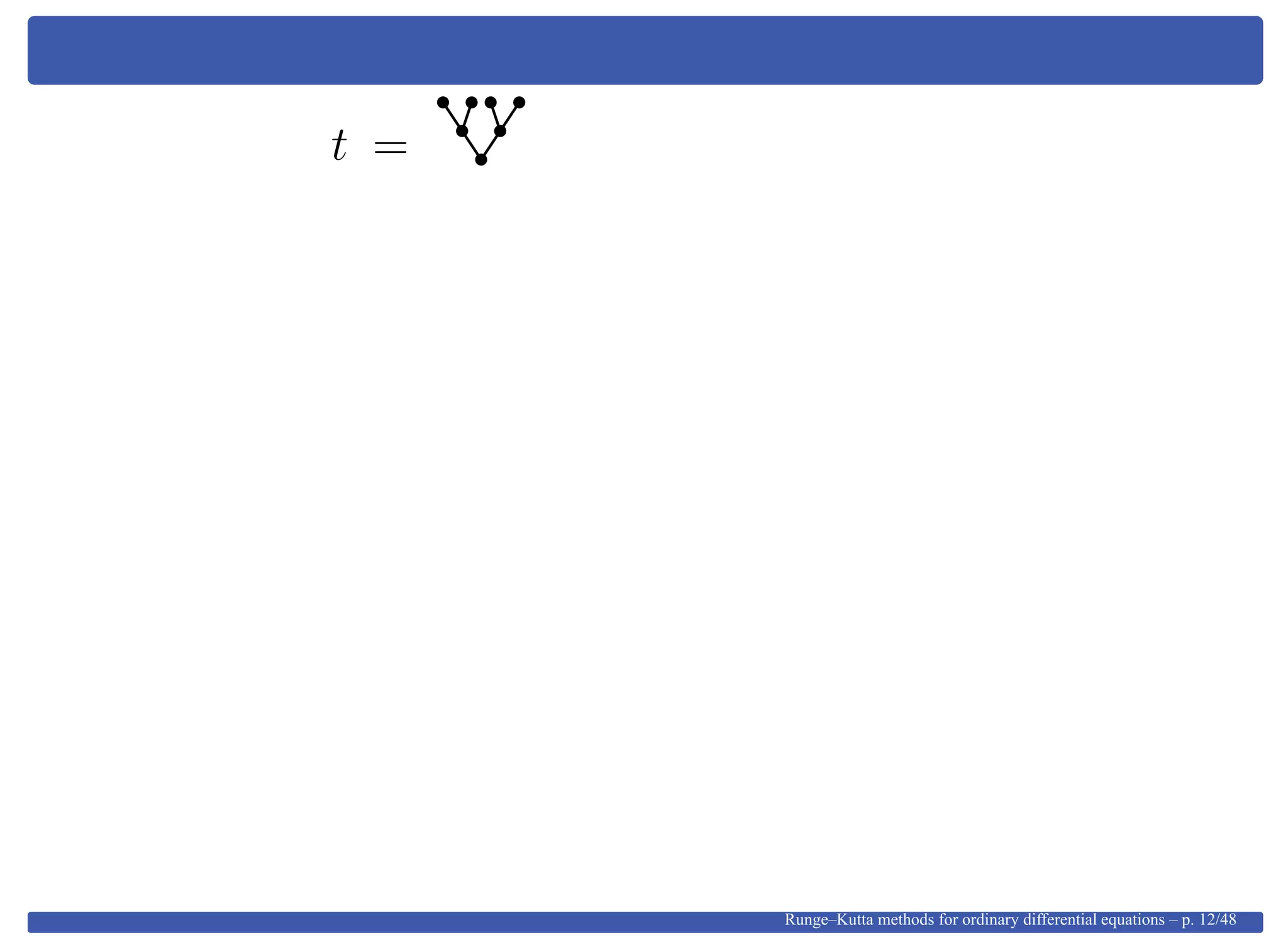 t =
Runge–Kutta methods for ordinary differential equations – p. 12/48
 
