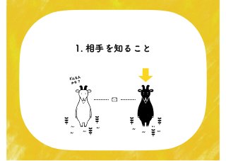 1. 相手を知ること
どんな人
かな？
 