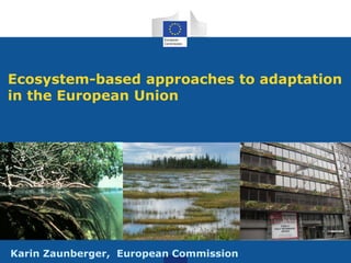 Ecosystem-based approaches to adaptation
in the European Union
Karin Zaunberger, European Commission
 
