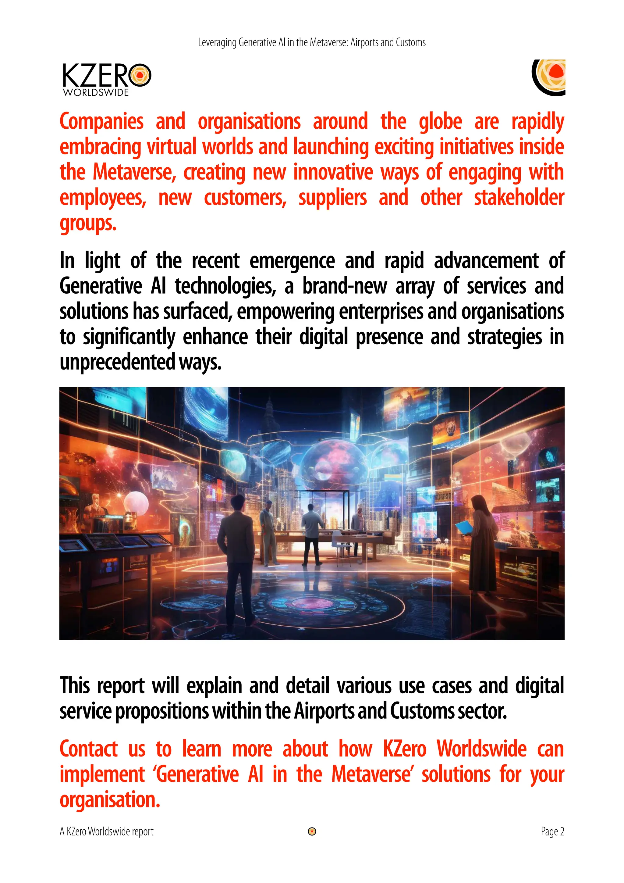 Leveraging Generative AI in the Metaverse: Airports and Customs | PDF