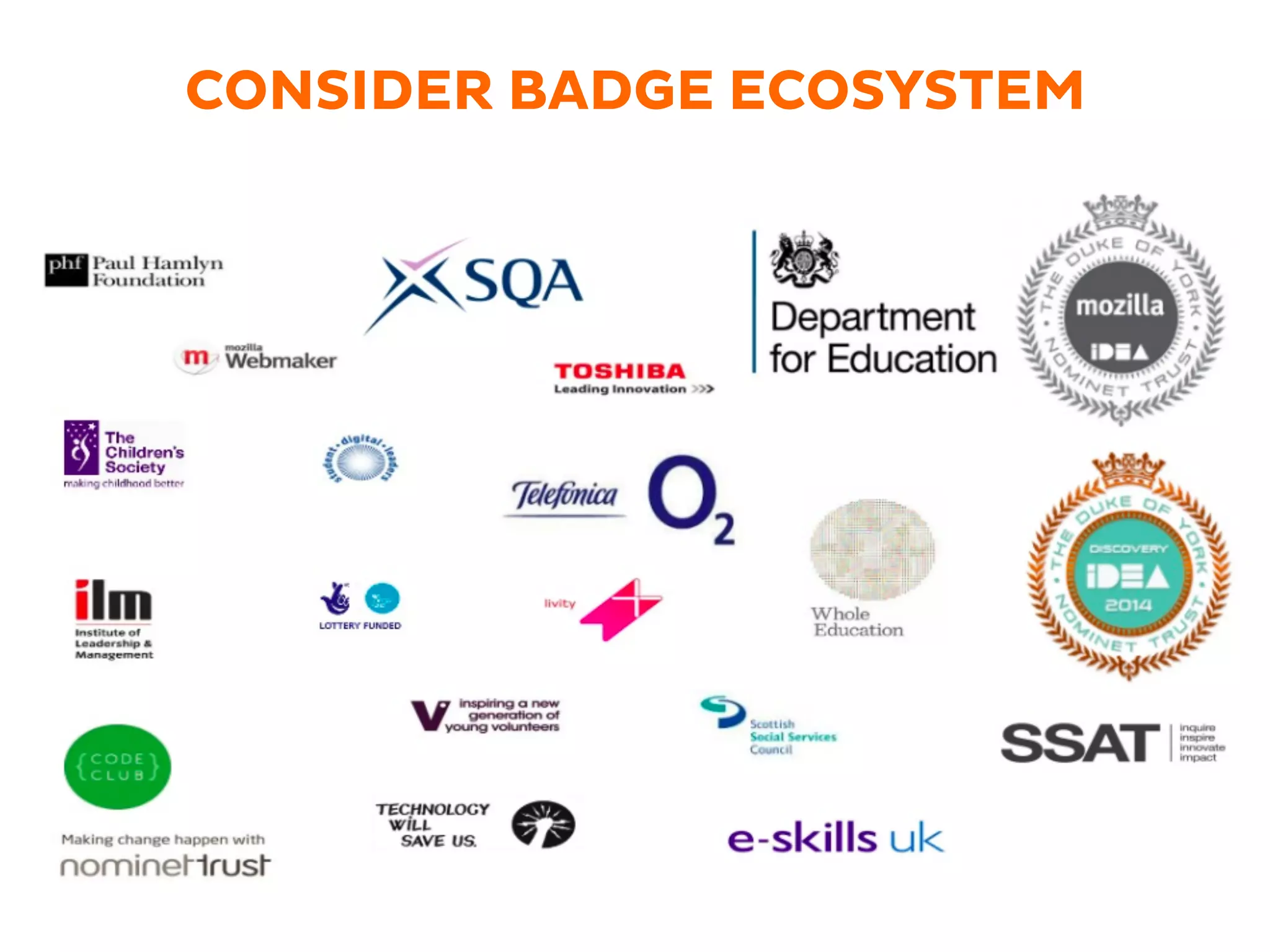 CONSIDER BADGE ECOSYSTEM
 