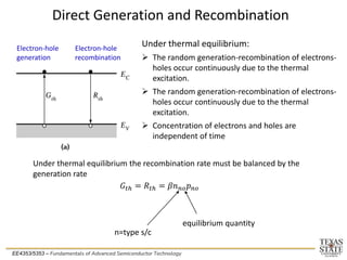 The Carrier Diffusion of a Semiconductor | PDF