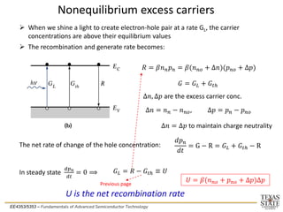 The Carrier Diffusion of a Semiconductor | PDF