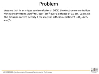 The Carrier Diffusion of a Semiconductor | PDF