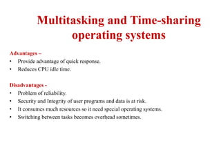 Types of operating system................. | PPT