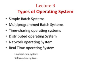 Types of operating system................. | PPT