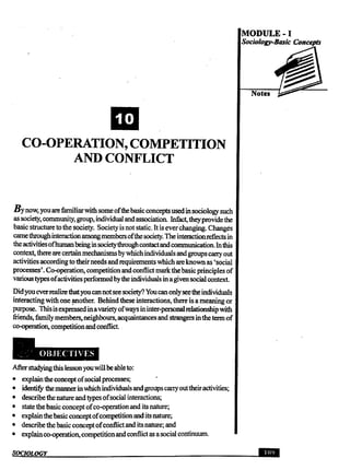 L 10 co-operation competition and conflict