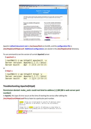 L.A.M.P Installation Note --- CentOS 6.5 | PDF