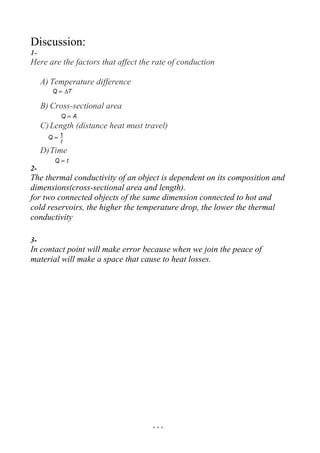 Linear heat conduction | PDF