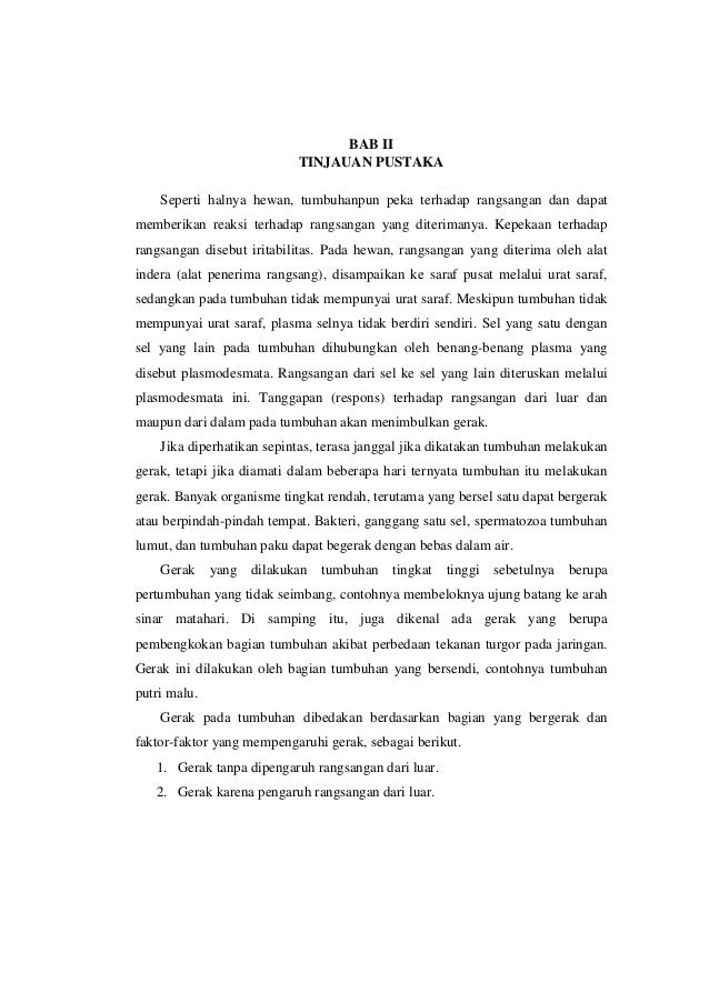 LAPORAN PRAKTIKUM FISIOLOGI TUMBUHAN TENTANG GERAK PADA 