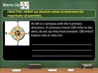 L 16a 6.ns.7c intro to absolute value sml | PPT