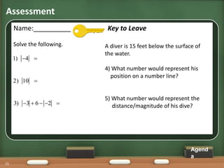 L 16a 6.ns.7c intro to absolute value sml | PPT