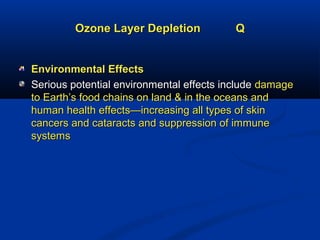 Ozone Layer Depletion QOzone Layer Depletion Q
 Management Issues QManagement Issues Q
CollectionCollection && ReuseReuse...