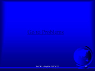 Go to Problems

Prof S S Jahagirdar, NKOCET

17

 