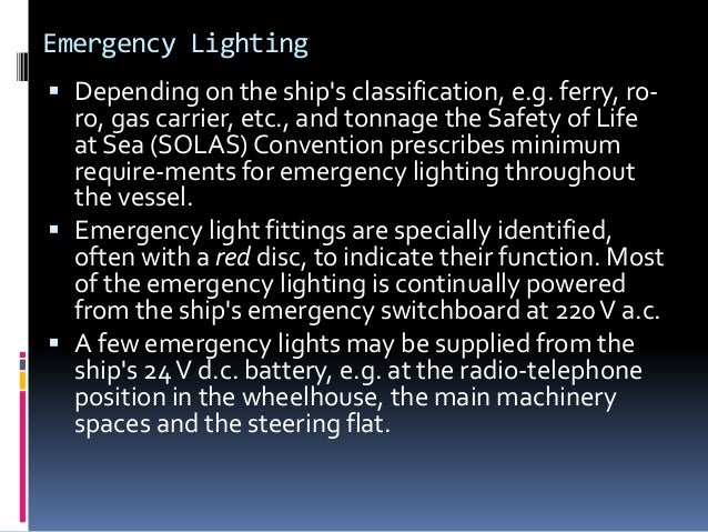 l 1 ancillary electrical services ships lighting and maintenance of l