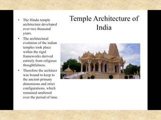 INDIAN TEMPLE ARCHITECTURE