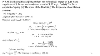Mechanical Harmonic Oscillation Lecture | PDF