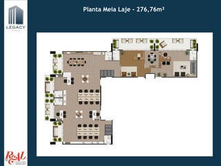 Planta Meia Laje - 276,76m²
 