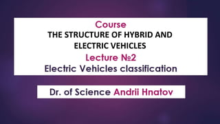 THE STRUCTURE OF HYBRID AND
ELECTRIC VEHICLES
 