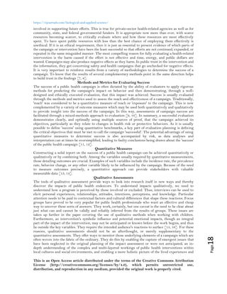 Evaluating the Success and Impact of Public Health Campaigns (www.kiu ...