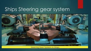 Comprehensive Overview of Marine Ships Steering Gear Systems and ...