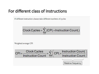 For different class of Instructions
 